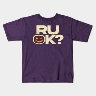 R U OK Halloween Pumpkin Kids T-Shirt